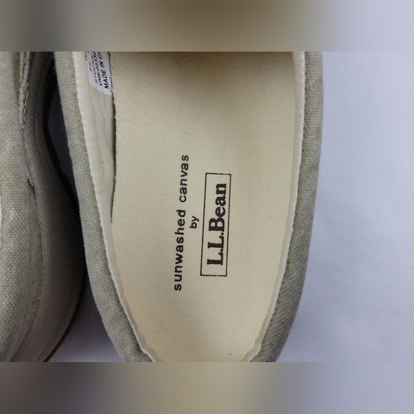 LL Bean Canvas Mule Shoes Womens 7.5M Khaki-Green - Picture 4 of 12